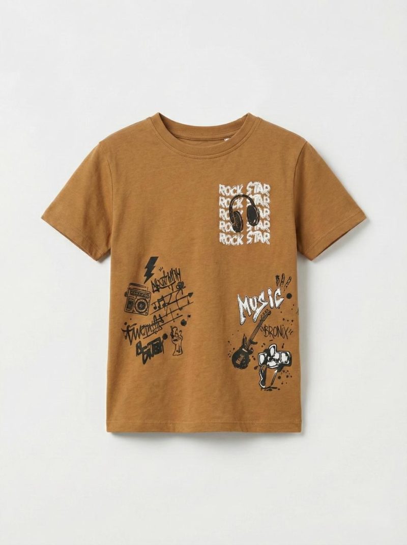 Rock Star Music Printed T-shirt for Boys