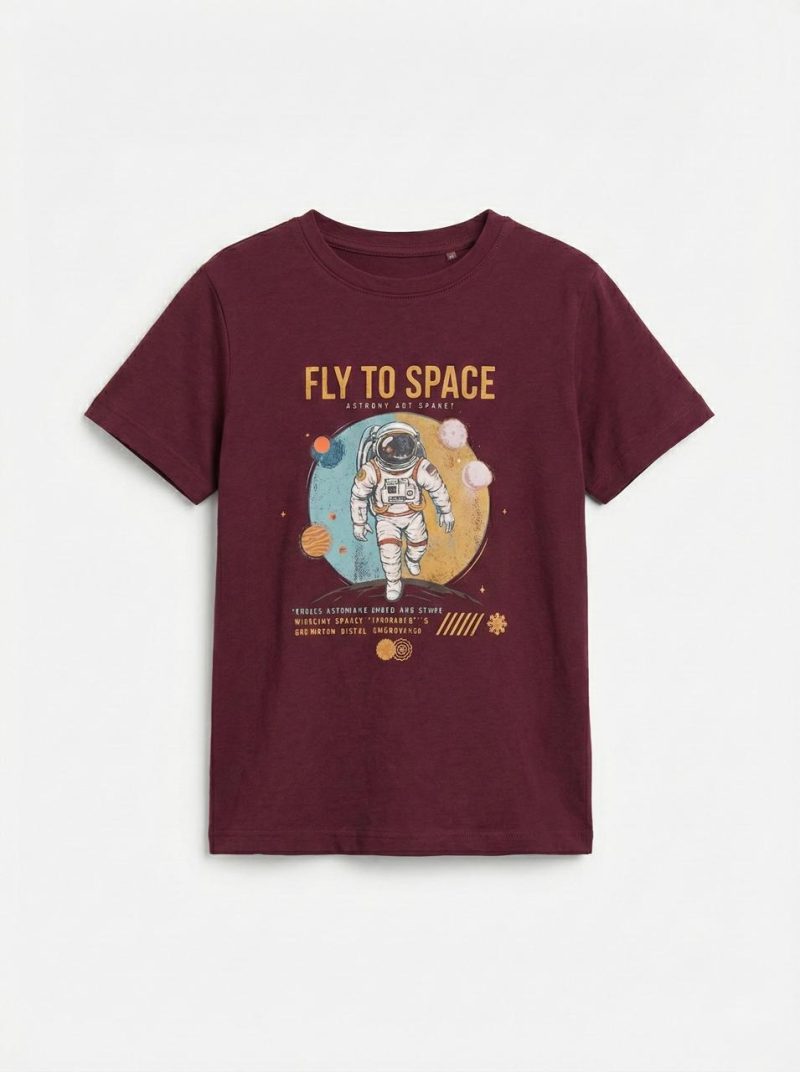 Fly to Space Printed T-shirt for Boys Fly to Space Printed T-shirt for Boys