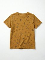 Food Doodle Icons Printed T-shirt for Boys