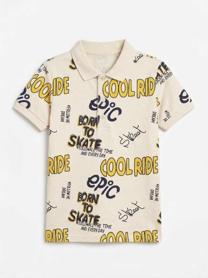 Born to Skate Printed Polo Shirt for Boys Born to Skate Printed Polo Shirt for Boys