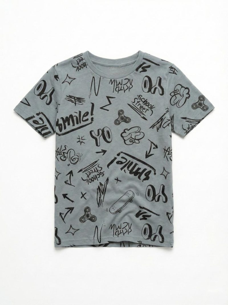 Smile YO Icons Printed T-shirt for Boys Smile YO Icons Printed T-shirt for Boys