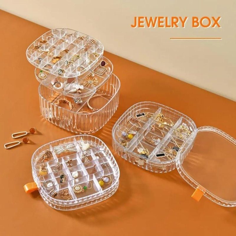3 Layer Transparent Ring Jewellery Box
