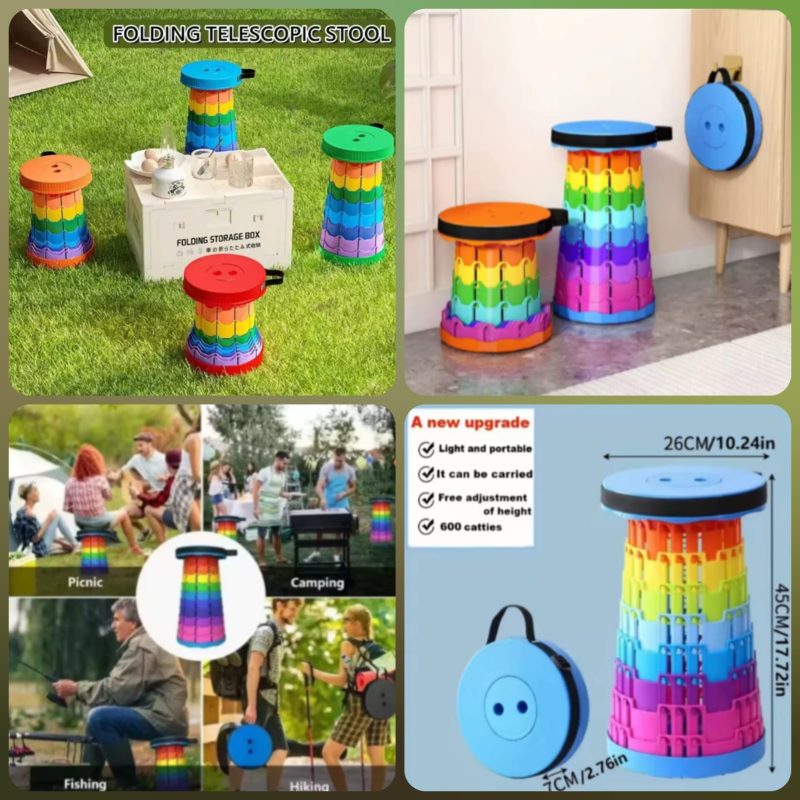 Foldable Telescopic Stool – Portable & Adjustable