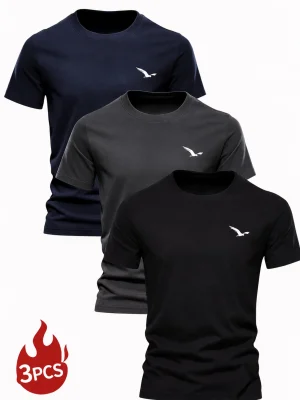 Pack Of 3 AeroBird Mens Printed T-Shirts