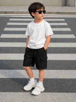 Black Cargo Summer Short For Boys
