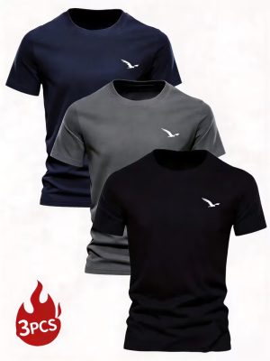 Pack Of 3 AeroBird Mens Printed T-Shirts