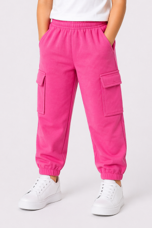 Pink Cargo Terry Trouser for Girls
