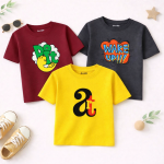 Pack of 3 Do It Art Printed T-Shirts For Boys