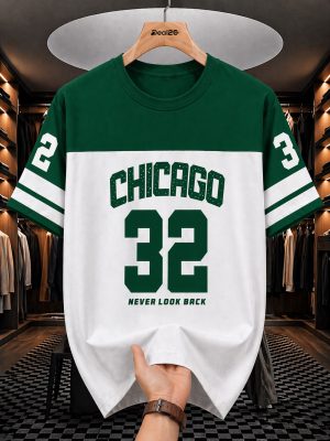 Chicago 32 Printed Green T-Shirt For Mens
