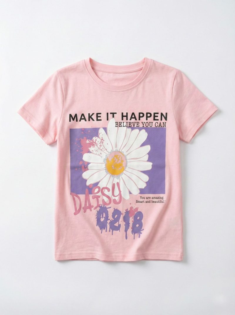 Make It Happen Printed T-shirt for Girls