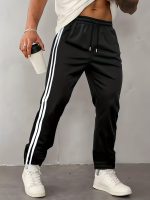 Athletic Dual Stripe Black Trouser for Mens Athletic Dual Stripe Black Trouser for Mens