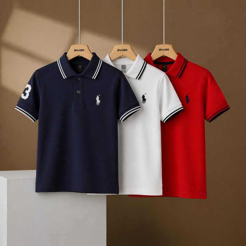Bundle of 3 NWR Classic Polo T-Shirts for Kids