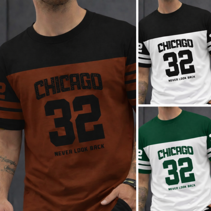 Pack Of 3 Chicago 32 Mens Printed T-Shirts