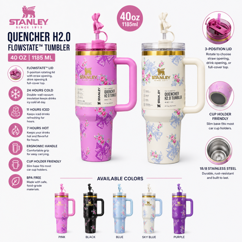 Insulated Quencher Flowstate Tumbler – Leak‑Proof Lid