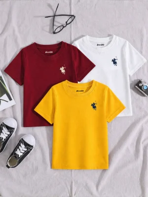 Pack of 3 Polo Horse Rider Printed T Shirts For Kids