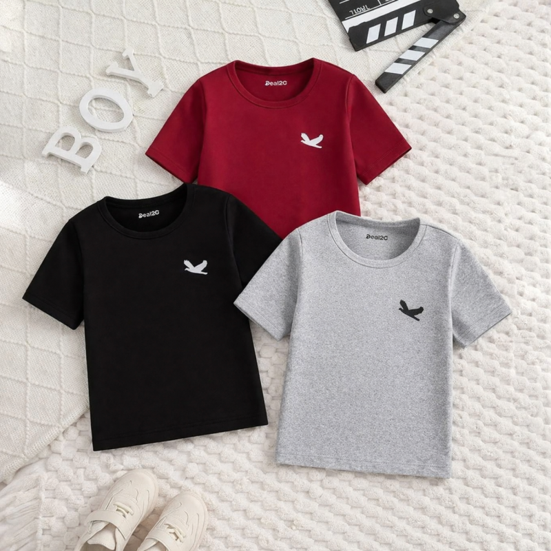 Pack of 3 WB Bird Printed T-shirts for Kids