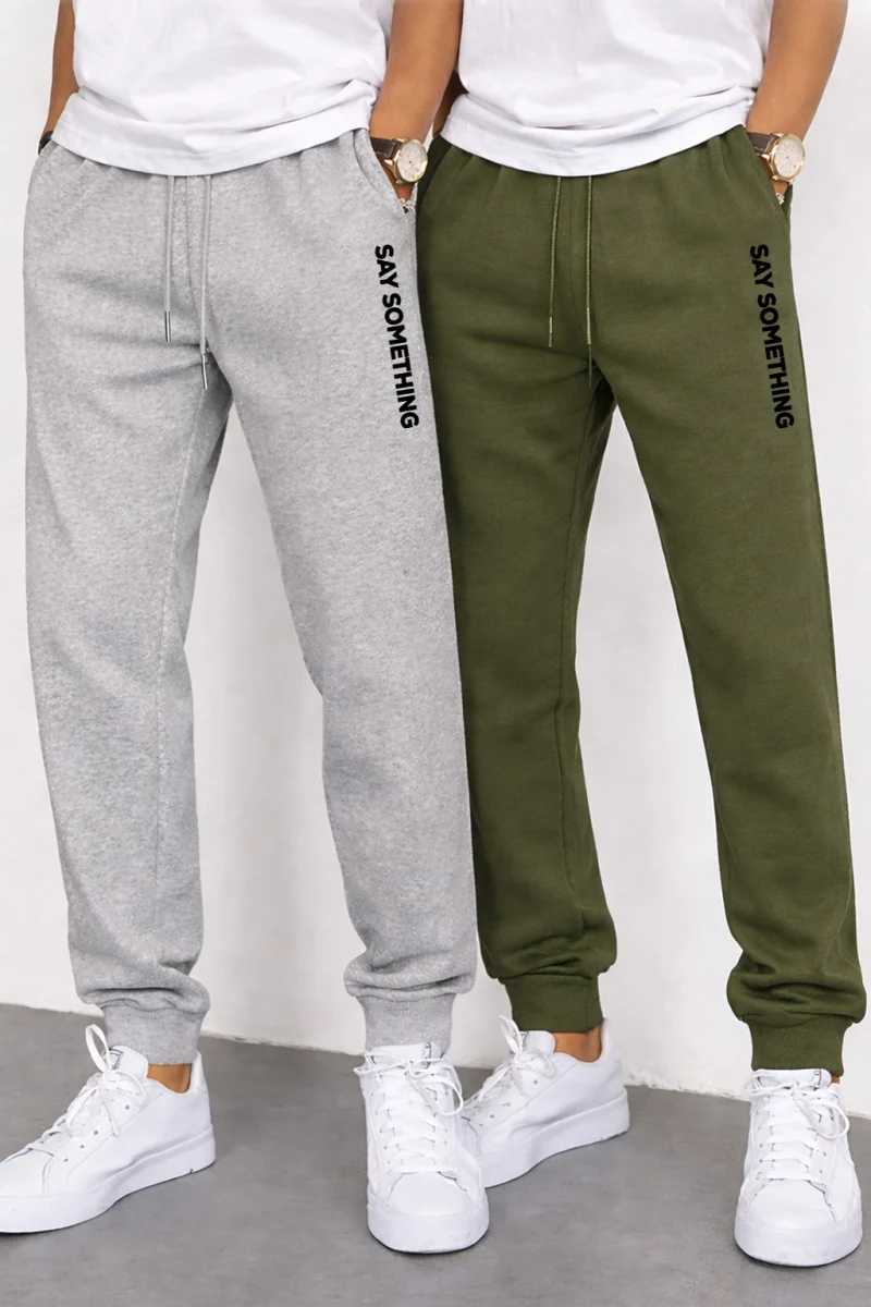 Pack of 2 Say Something Jogging Trousers for Mens
