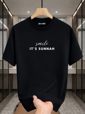 Smile Its Sunnah Printed T-Shirt For Mens