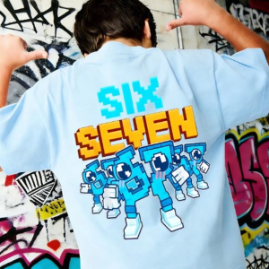 Arcade 67 Sky Blue Printed T-Shirt For Kids