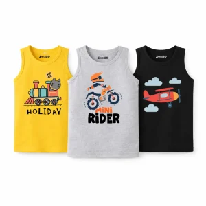 Pack of 3 Holiday Mini Rider Kids Printed Tank Tops