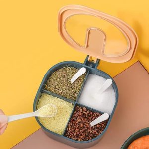 Spice Jar 4‑Cut Container