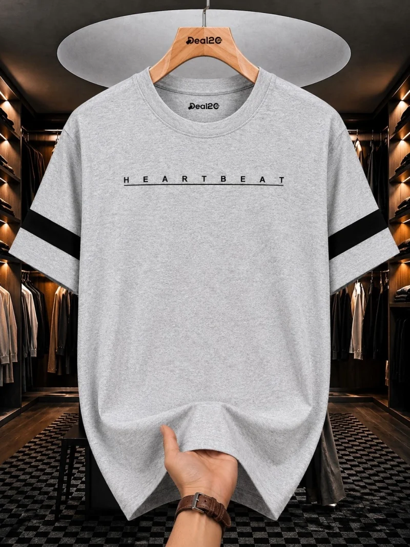 Heartbeat Printed HGY T-Shirt For Mens