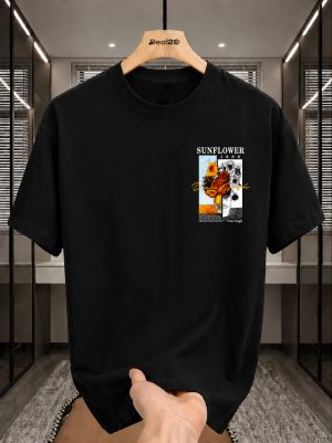Sunflower Graphic Printed T-Shirt For Mens