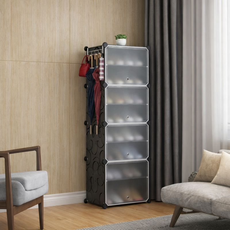8 Layer Attachable Cabinet Shoe Rack