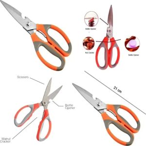 Orange Multifunctional Kitchen Scissor
