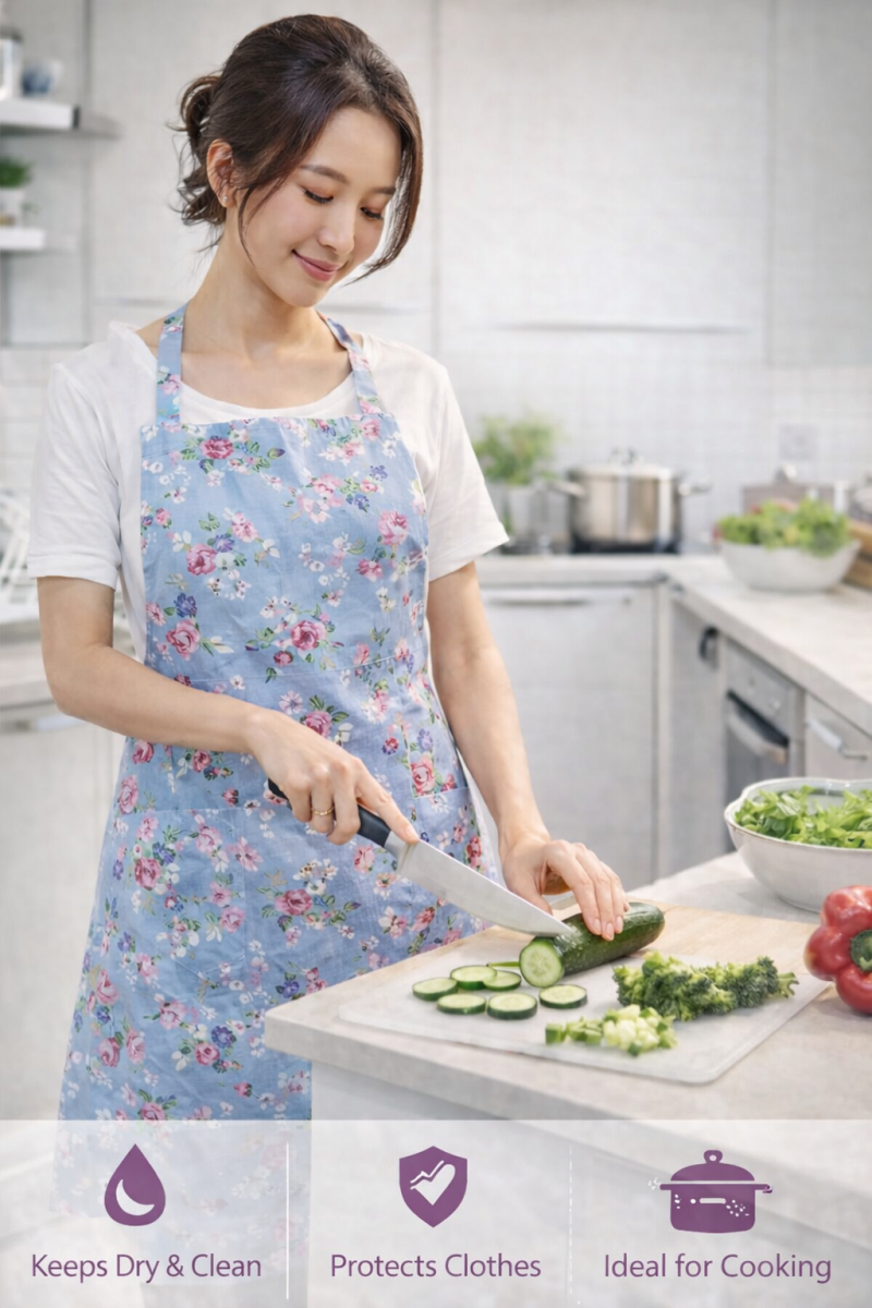 Floral Apron – Stylish Kitchen Cooking Wear