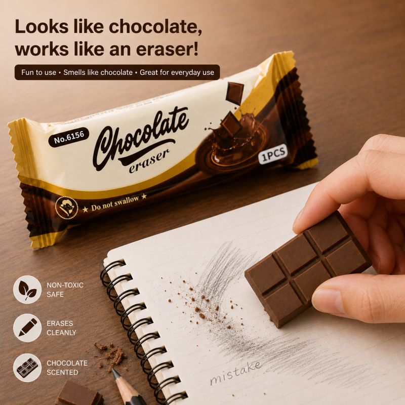 Chocolate Style Eraser – Fun Creative School Supply