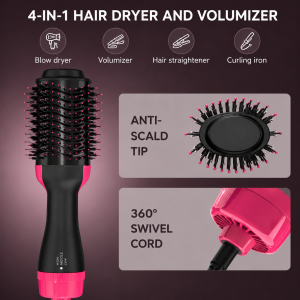 One Step Hair Dryer & Straightener – 4‑in‑1 Volumizer Brush