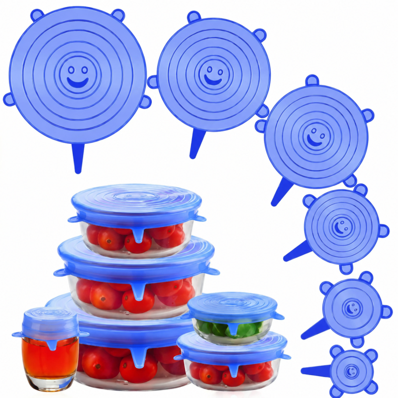 6Pcs Silicone Stretch Lids – Reusable Food Covers