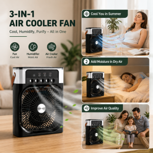 Rechargeable Mist Fan – Portable Cooling Humidifier