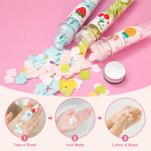 Portable Mini Flower Paper Soap – Travel Disposable Sheets
