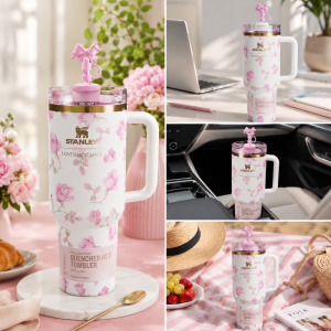 Premium Charming Pink Rose Quencher Tumbler