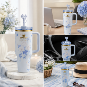 Premium Floral Stainless Steel Tumbler