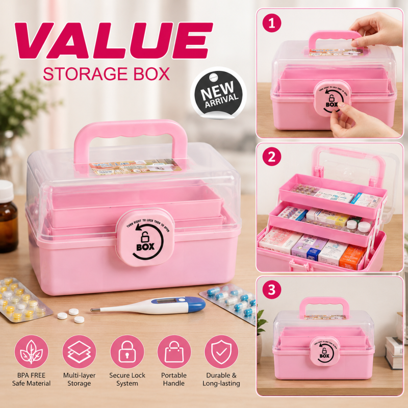 Value Medicine Box – BPA Free Storage Organizer