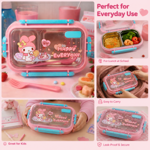 Happy Every Day Stainless Steel Lunch Box
