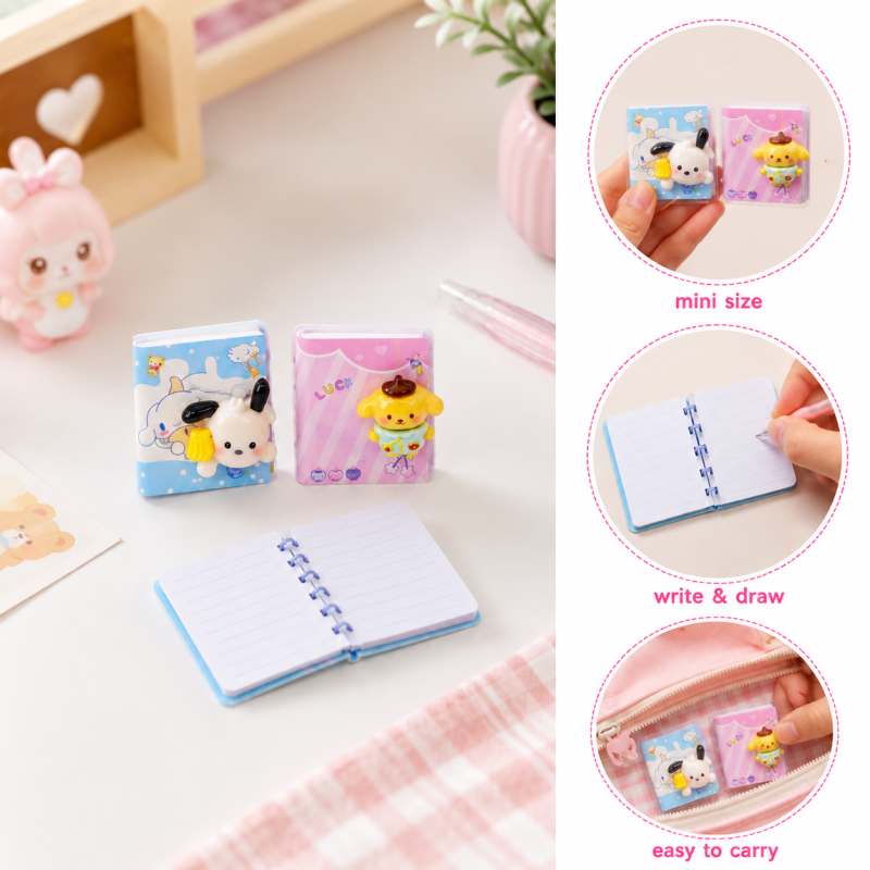Kids Mini Notebook Sharing Collectible – Cute Set