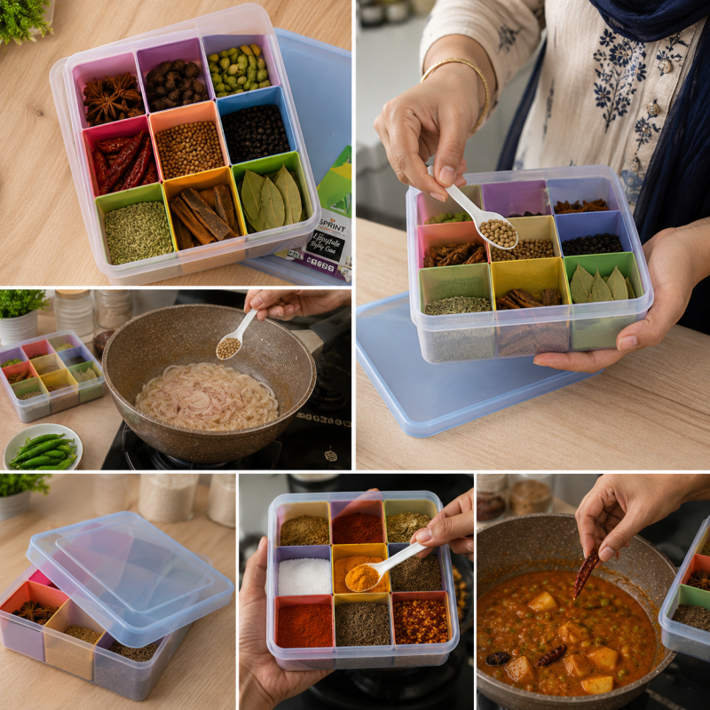 9 Grid Masala Box