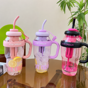 Acrylic Ice Cream Tumbler Bottle – 1300ML Capacity