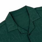 Embossed Pattern Bottle Green Shirt & Short For Mens