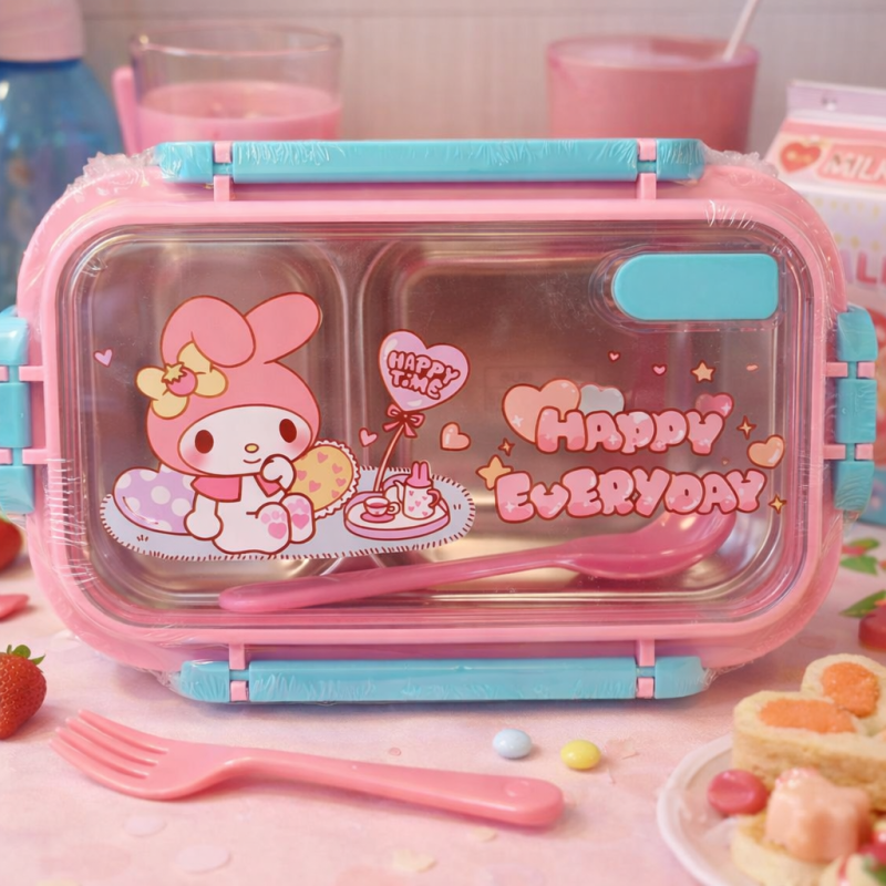 Happy Every Day Stainless Steel Lunch Box