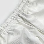 Embossed Pattern White Shirt & Short For Mens