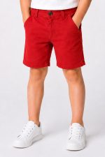 Red Cotton Short For Kids