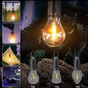 Rechargeable LED Camping Bulb – Portable Hanging Light