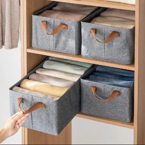 Wire Cloth Organizer – Premium Fabric Storage Basket