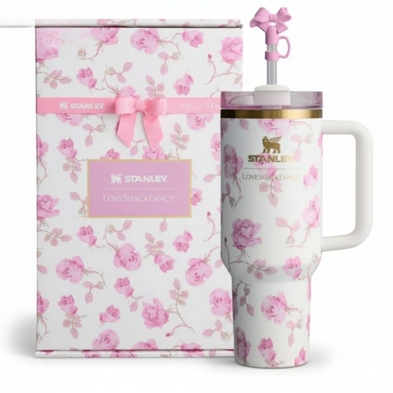 Premium Charming Pink Rose Quencher Tumbler