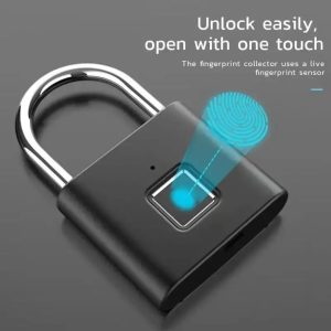 Fingerprint Smart Padlock – USB Charging Waterproof Anti‑Theft
